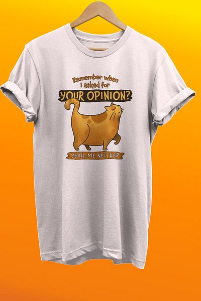 remonz Μπλουζάκι Narcissistic Cat με στάμπα 100% βαμβακερό Basic T-shirt κανονικού μεγέθους