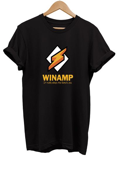 remonz Μπλουζάκι Winamp Printed 100% Cotton Basic T-shirt κανονικού μεγέθους