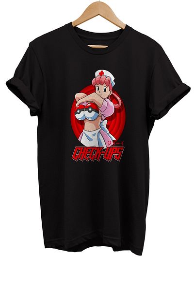 remonz Μπλουζάκι Pokemon Nurse με στάμπα 100% βαμβακερό Basic T-shirt κανονικού μεγέθους