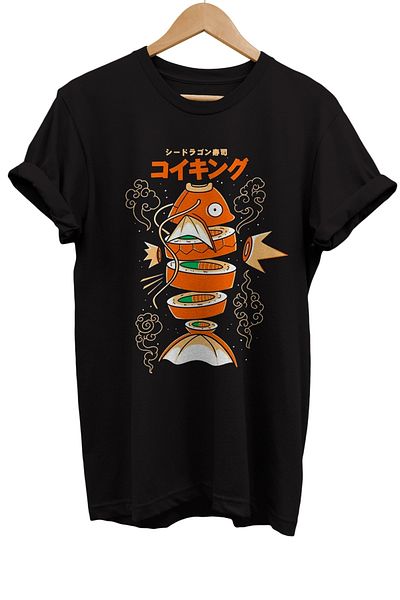 remonz Μπλουζάκι Pokemon Magicarp Sushi με στάμπα 100% βαμβακερό Basic T-shirt κανονικού μεγέθους