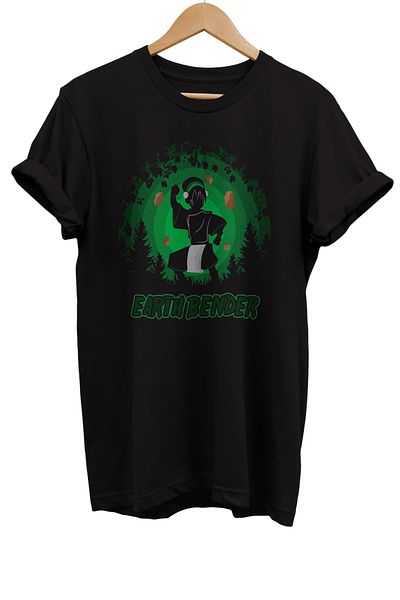 remonz Μπλουζάκι Avatar Earthbender με στάμπα 100% βαμβακερό Basic T-shirt κανονικού μεγέθους
