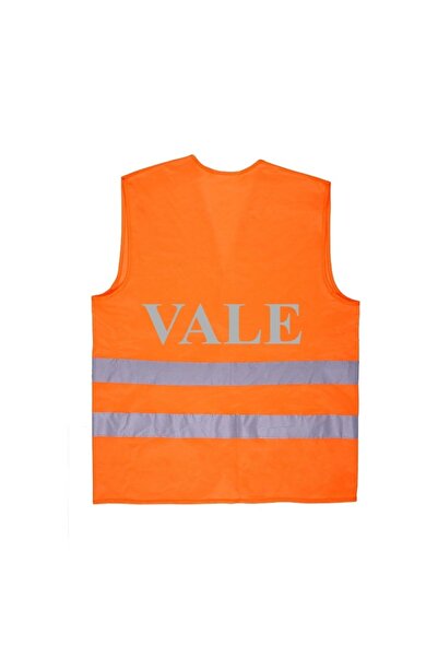 AskerVadisi Orange Color Reflective Warning Vest with Valet Writing