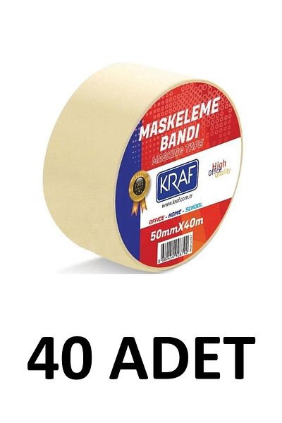 KRAF 40 τμχ Ταινία Μασκαρίσματος 50 mm x 40 μέτρα Χαρτοταινία