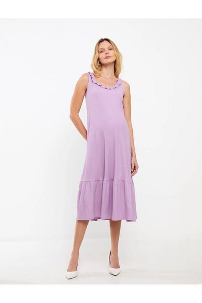 LC Waikiki LCWAIKIKI Umstandskleid mit U-Ausschnitt und geraden Trägern