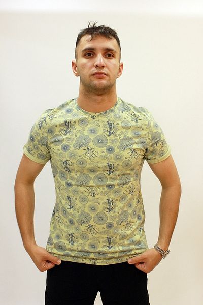 Cazador Ανδρικό μπλουζάκι με μοτίβο Jazz 4123 Crew Neck