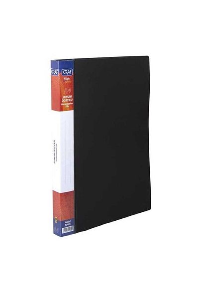 KRAF 10 Pieces of Kraf 30 Sheets Presentation File Black