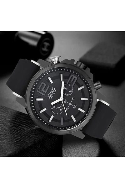 wesscollection Waterproof Men's Wristwatch Silicone Cord Style Model