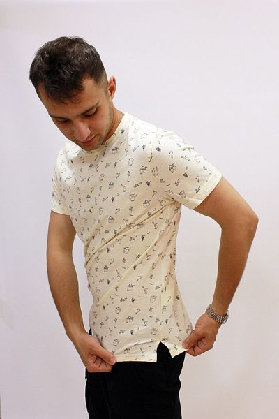 Cazador Ανδρικό μπλουζάκι Jazz 4174 Crew Neck με μοτίβο