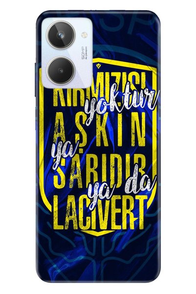 realme 10 Case Silicone Patterned Illustrated Uv Cover Color of Love Yellow N...