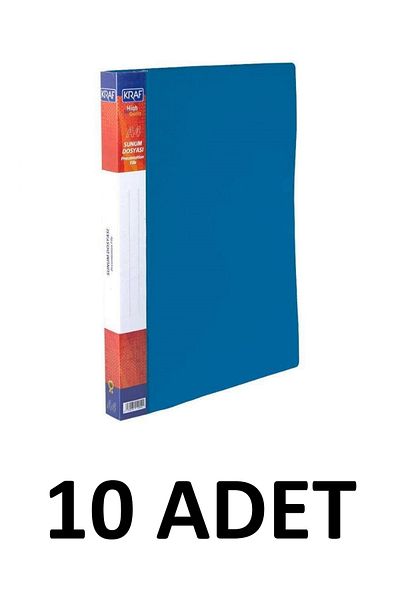 KRAF 10 Pieces of Kraf 80 Sheets Presentation File Blue