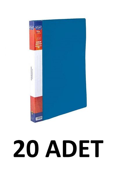 KRAF 20 Pieces of Kraf 80 Sheets Presentation File Blue