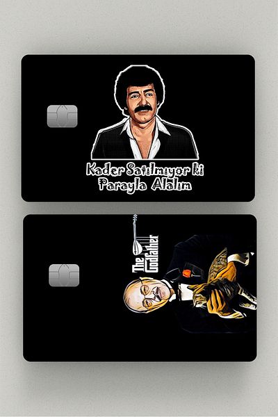 Namgo Müslüm & Neşet Baba 2 τεμαχίων Πιστωτική κάρτα & Αυτοκόλλητο Ακμπιλ