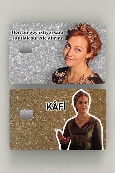 Namgo Πανέμορφο Century Hürrem 2-Pece Πιστωτική κάρτα & Αυτοκόλλητο Akbil
