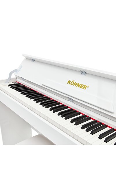 KÖHNER SLP-245 WH Dijital Konsol Piyano (Tuş Hassasiyetli, 88 Tuşlu - Tabure ve Kulaklık Hediyeli)