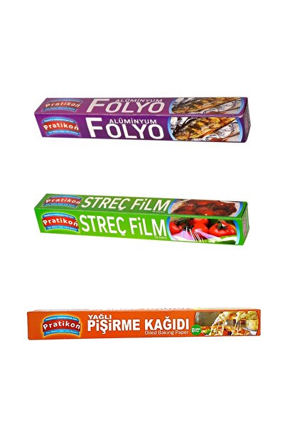 Pratikon مجموعة Elif Merchandising مكونة من 3 قطع (فيلم تغليف ورق الخبز من رق...