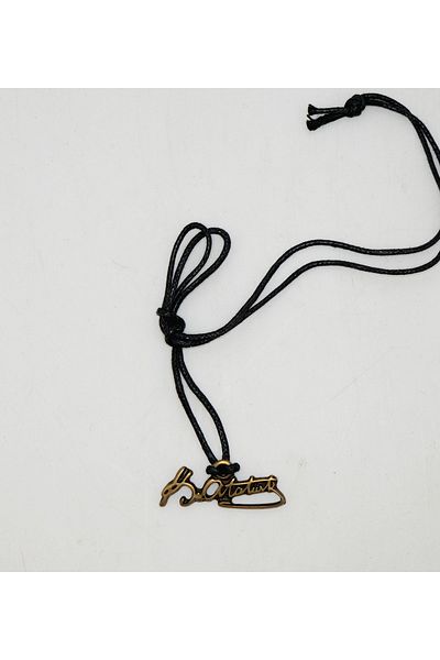 EZG Business Mustafa Kemal Atatürk Signature Model Leather String Design Necklace