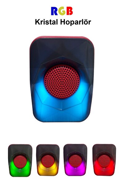 TECHNOMEN Kristal Hoparlör Bluetooth 5.0 RGB Taşınabilir Kolon