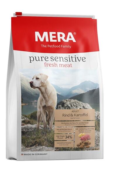 Mera The Petfood Family Pure Sensitive Taze Sığır Etli Ve Patatesli Köpek Mam...
