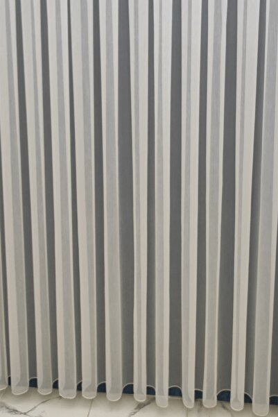 evihtiyaclarim by IOC Vokko Floor Plain Plain Skirt Weighted No Iron New Season 1x2 Sparsely Pleated Tulle Curtain