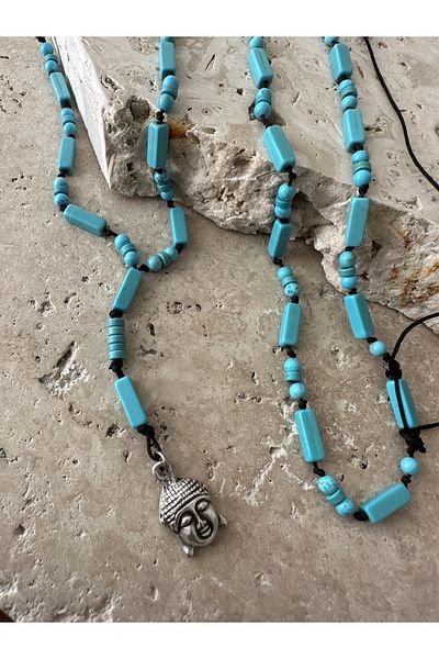 CAPO by Aytaç Yamaç Blue Turquoise Natural Stone Necklace