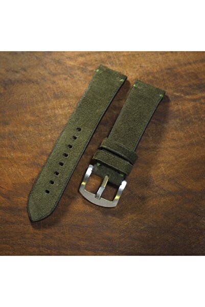 Ventum سلك مصنوع يدويًا من جلد الغزال الأخضر مقاس 22 مم