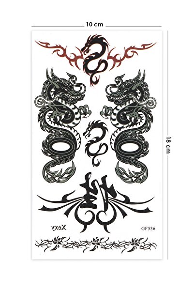 BP Tattoo Tribal Ejderha Geçici Dövme Dragon Tattoo