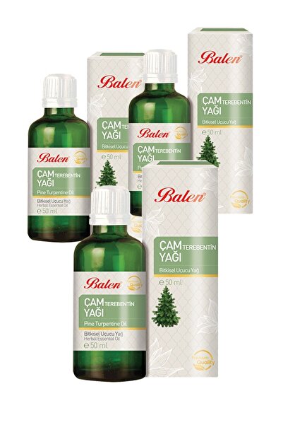 Balen 3 Kutu Çam Terebentin Yağı Çam Terabentin Doğal Bitkisel Uçucu Yağ 50ml...