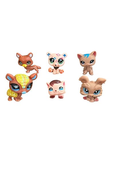 Minişler Pet Shop Littlest Pet Shop Minis 6-Piece Character Set - Lovely Zoology Pig