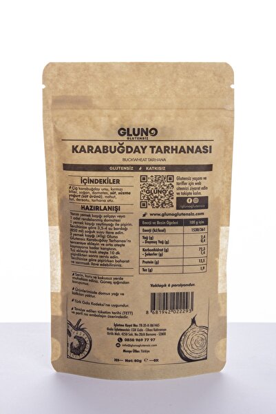 Gluno Glutensiz Karabuğday Tarhanası 80gr