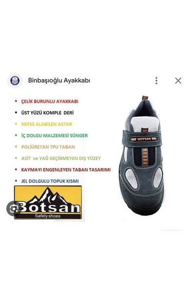Botsan Çelik Burunlu Iş Ayakkabısı