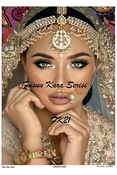 LİNEART Traditional Series Lineart Brass Decopage Paper Fk21