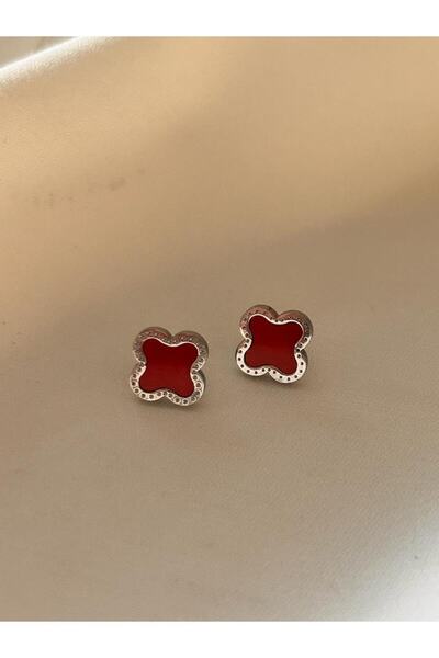 Rossetto Atelier Steel Silver Red Earrings