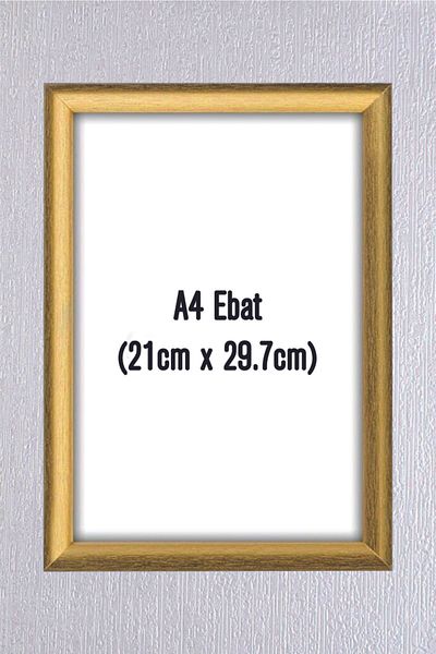 AS TİCARET A4 Gold Color Frame For Document Certificate And Picture 21cm X 29.7 Cm