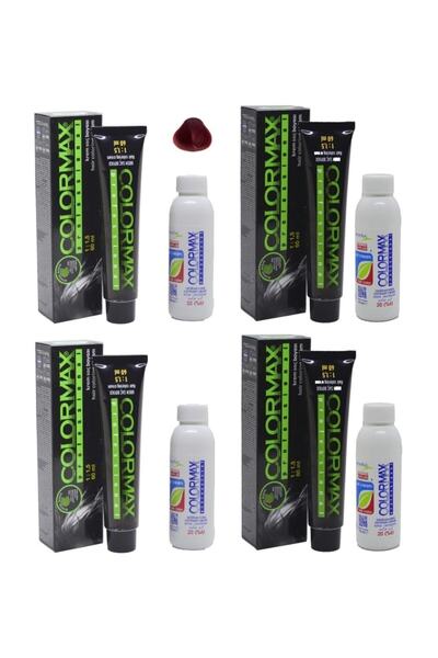 Colormax 5.66 Şarap Kızılı + Orjınal Oksidan Krem 90ml 4'lü