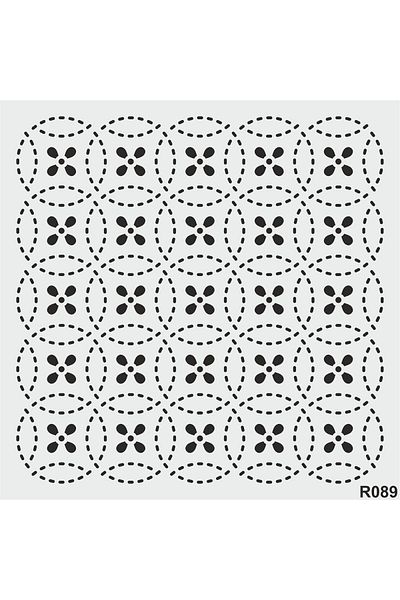 STENCİLTASARIM R089 قالب رسم على الحائط بنمط متتالي من الخشب والزجاج
