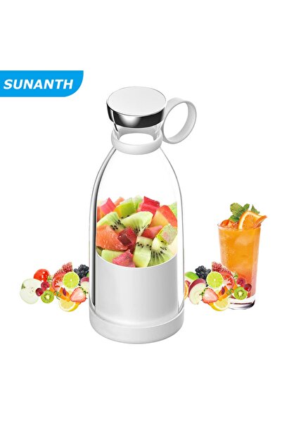 Genel Markalar Şarjlı Portatif Taşınabilir El Blenderi Meyve Sıkacağı Mama Karıştırıcı Smoothie Milkshake 350 Ml