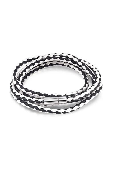 Gogoey DBG9797 Men's Leather Bracelets Bangles black white Jewelry