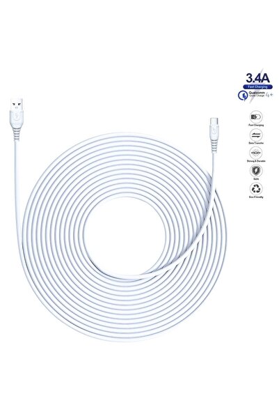 HANPORIUM Samsung Galaxy A71 Uyumlu 3 Metre 3.4 Amper Ultra Hızlı Type-c Şarj Kablosu -ithalatçı Garantili