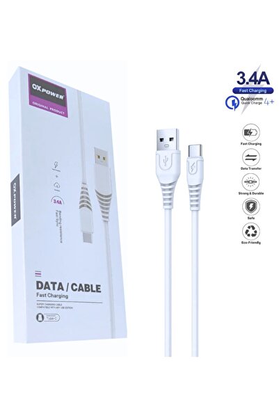 HANPORIUM Samsung Galaxy A71 Uyumlu 3 Metre 3.4 Amper Ultra Hızlı Type-c Şarj Kablosu -ithalatçı Garantili