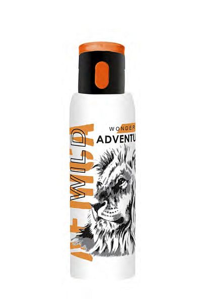 krommet 750 cc Button Automatic Lid Tube Flask - Africa Wild