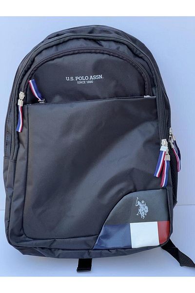 U.S. Polo Assn. Rucsac de școală cu model din piele segmentată cu licență, potrivit pentru utilizare zilnică Noul sezon
