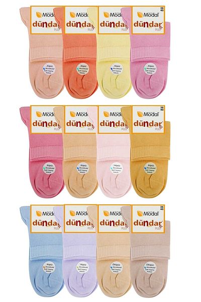 Dündar Modal Plus Conch Booties Seamless / Soft Wash / Scented 12 PAIRS WOMEN