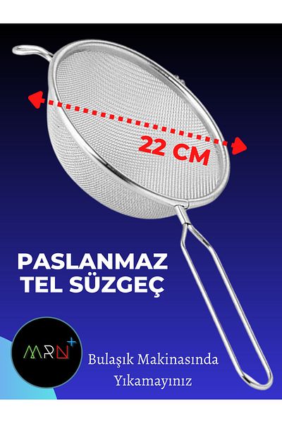 Mirvano Metal Strainer 22 cm Wire Strainer Stainless Strainer