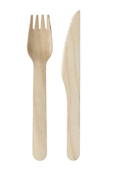 Miopack Wooden Naturally Transformed Natural Wooden Cutlery Set of 200