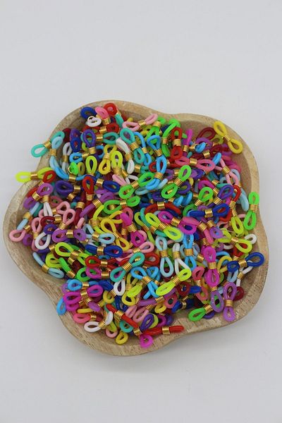 Hobimos 10 Pieces (5 Pairs) Colorful Glasses String Bracket, Glasses Chain Binding Bracket
