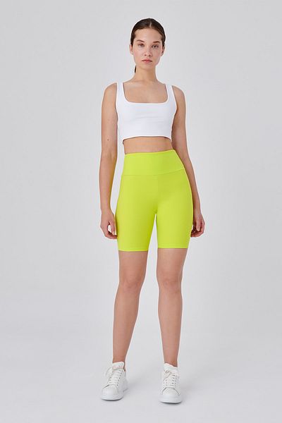UP&FIT Push Up High Waist Recovery Biker Leggings Neon Green