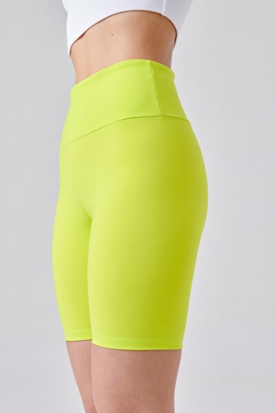 UP&FIT Push Up High Waist Recovery Biker Leggings Neon Green