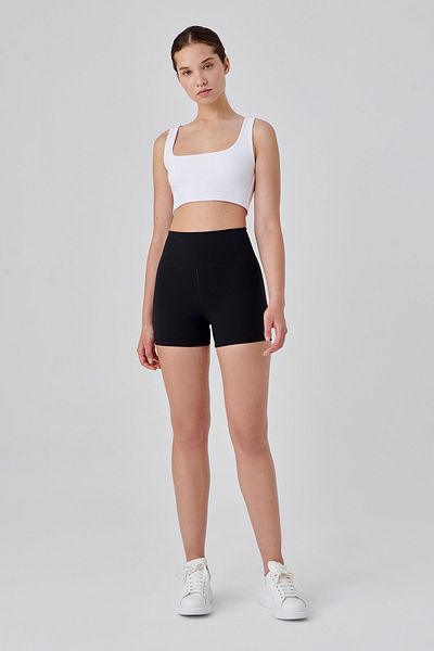 UP&FIT Push Up High Waist Cincher Σορτς Κολάν Μαύρο