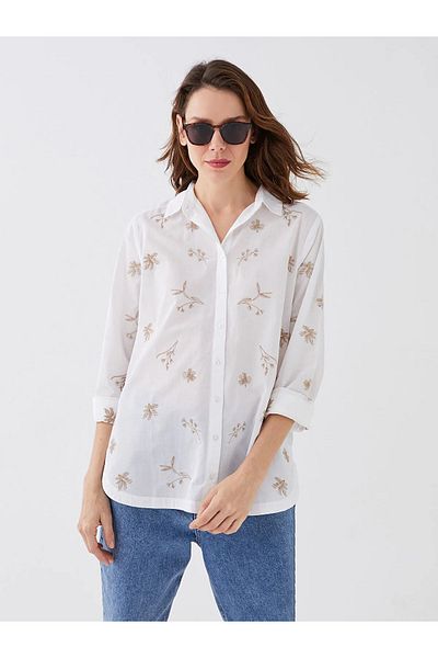 LC Waikiki Classic Patterned Long Sleeve Women's Shirt