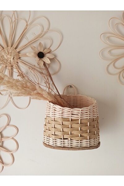 gudelidekor hasır bambu rattan duvar sepeti kapı süsü